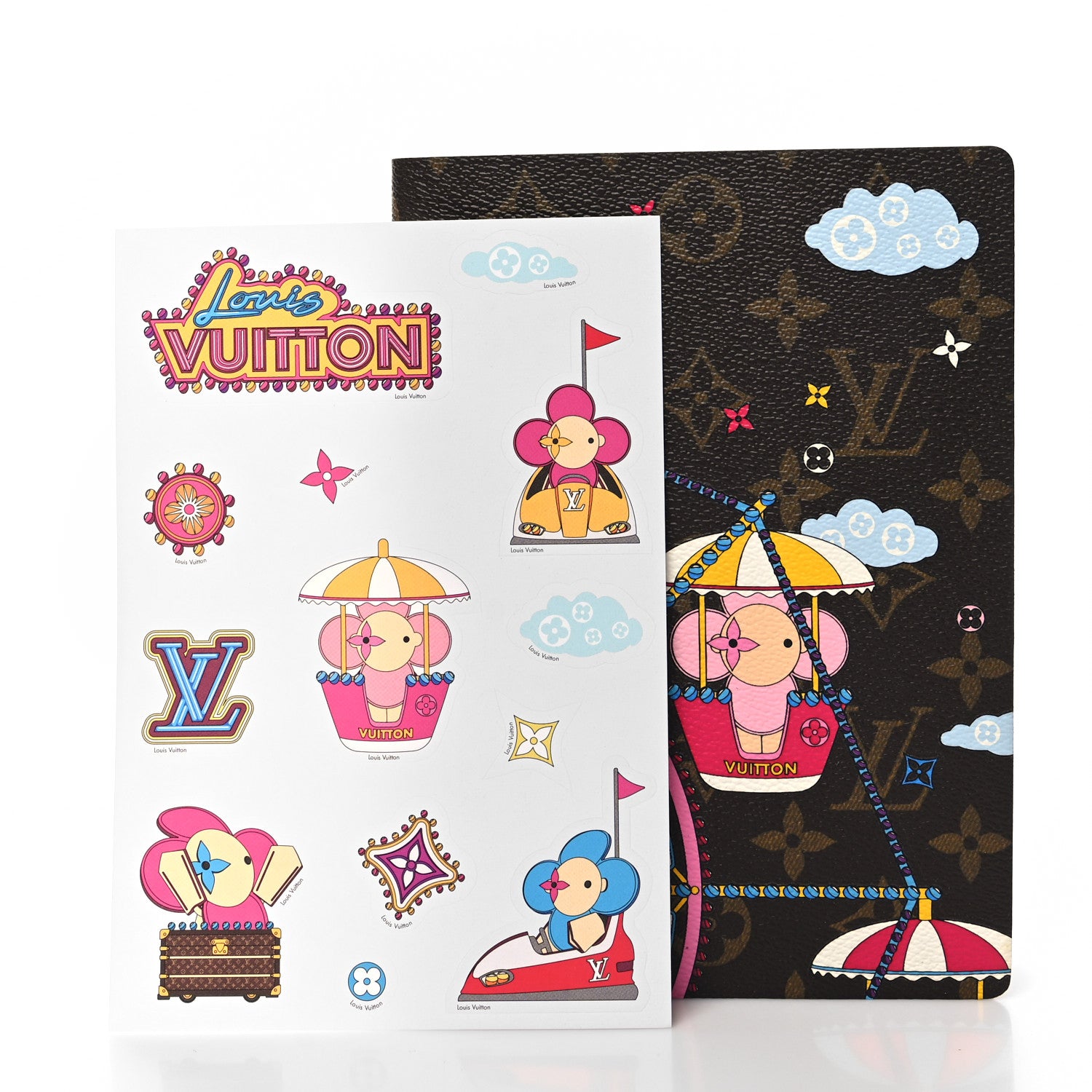 Louis Vuitton Monogram 2020 Christmas Animation Big Wheel Notebook MM Rose Ballerine 3 of 10