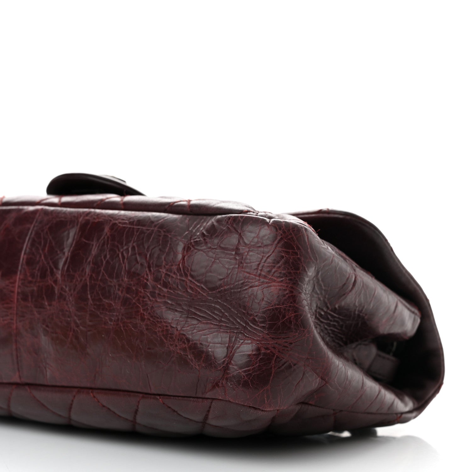 Chanel Calfskin In The Mix Jumbo Flap Burgundy 10 of 10
