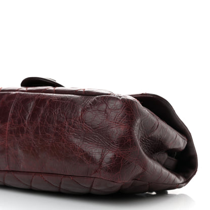 Chanel Calfskin In The Mix Jumbo Flap Burgundy 10 of 10