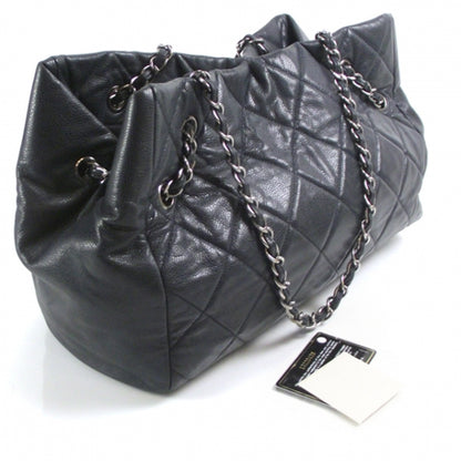 Chanel Quilted Shopping Tote Caviar Navy 3 of 13