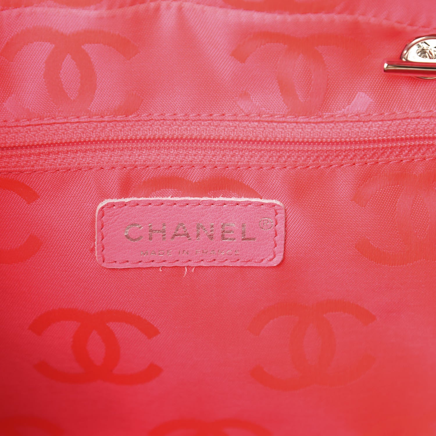 Chanel Calfskin Quilted Large Cambon Bowler White Black 8 of 13