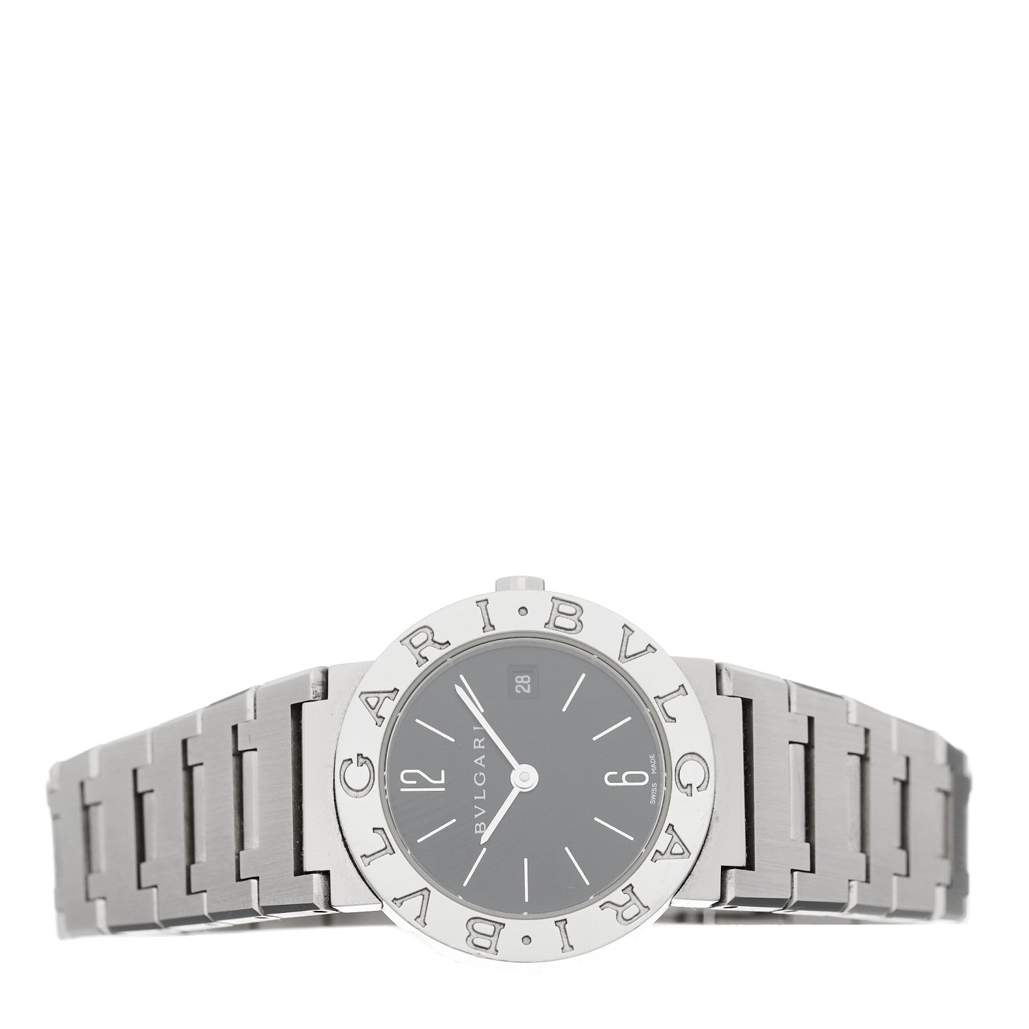 Bulgari Stainless Steel 26mm Quartz Watch Black 2 of 4