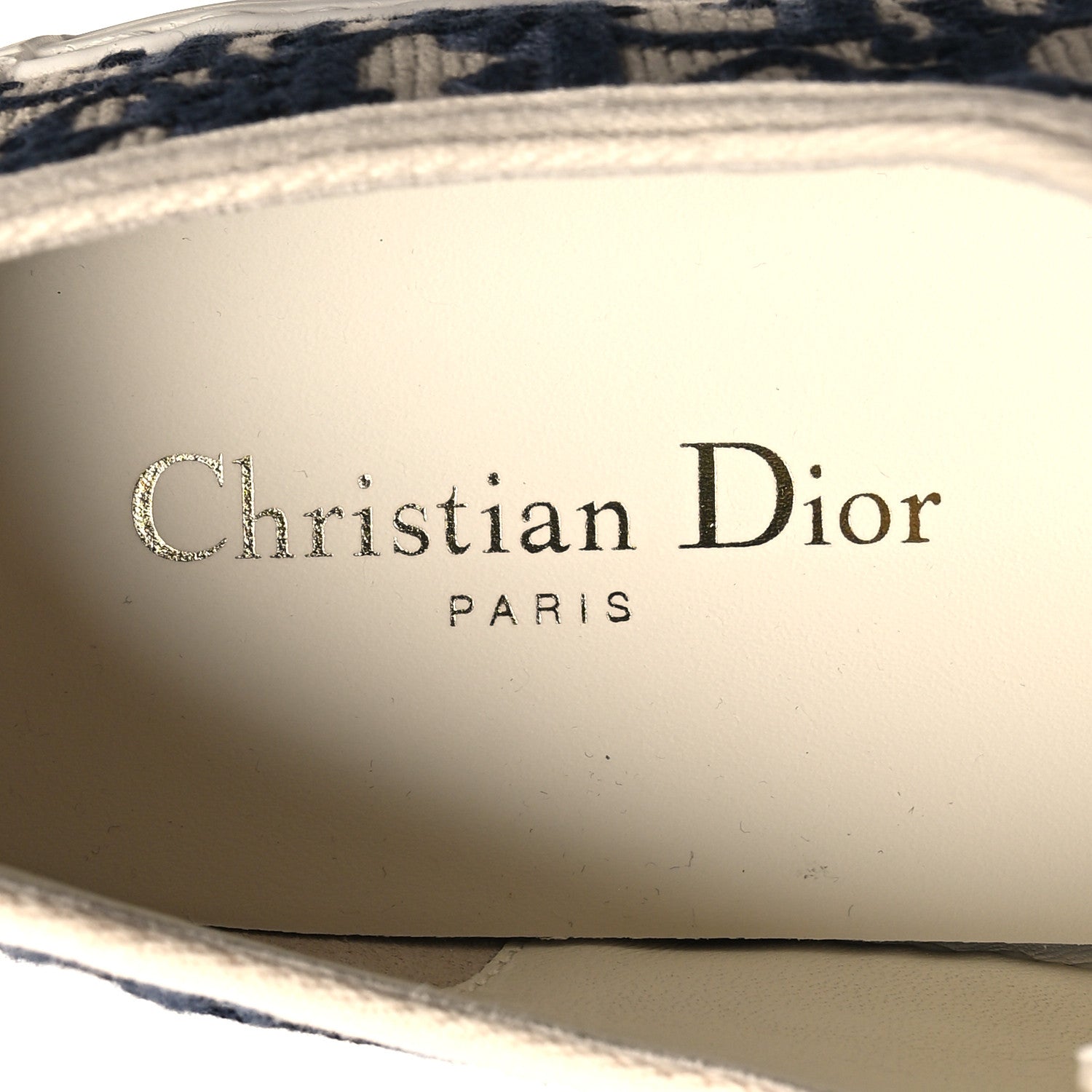 Christian Dior Embroidered Cotton Oblique Walk'N'Dior Low Top Sneakers 40 Deep Blue 8 of 8