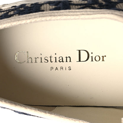 Christian Dior Embroidered Cotton Oblique Walk'N'Dior Low Top Sneakers 40 Deep Blue 8 of 8