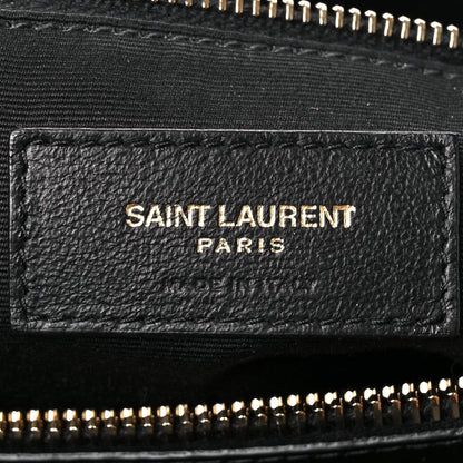 Saint Laurent Calfskin Y Quilted Monogram Large Loulou Chain Satchel Black 8 of 13