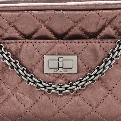 Chanel Metallic Aged Calfskin Quilted Small Reissue Camera Case Rose Fonce 7 of 10