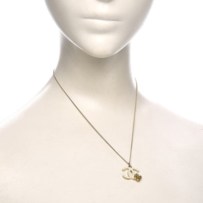 Chanel Enamel CC Camellia Necklace Ivory Gold 2 of 5