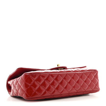 Chanel Patent Calfskin Quilted Valentine Charms Medium Single Flap Red 4 of 11