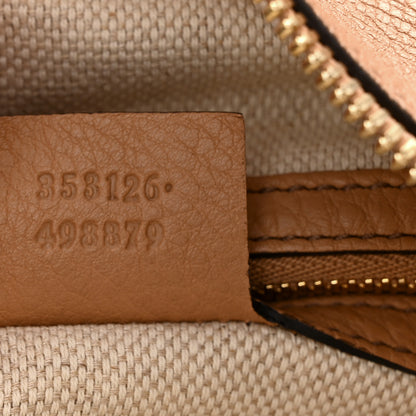 Gucci Pebbled Calfskin Medium Soho Bowler Camelia 7 of 10