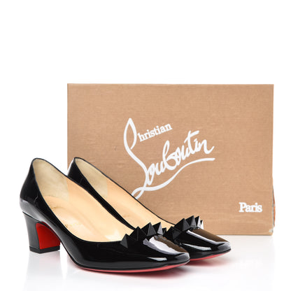 Christian Louboutin Patent Pyramidam 45 Pumps 38 Black 8 of 8