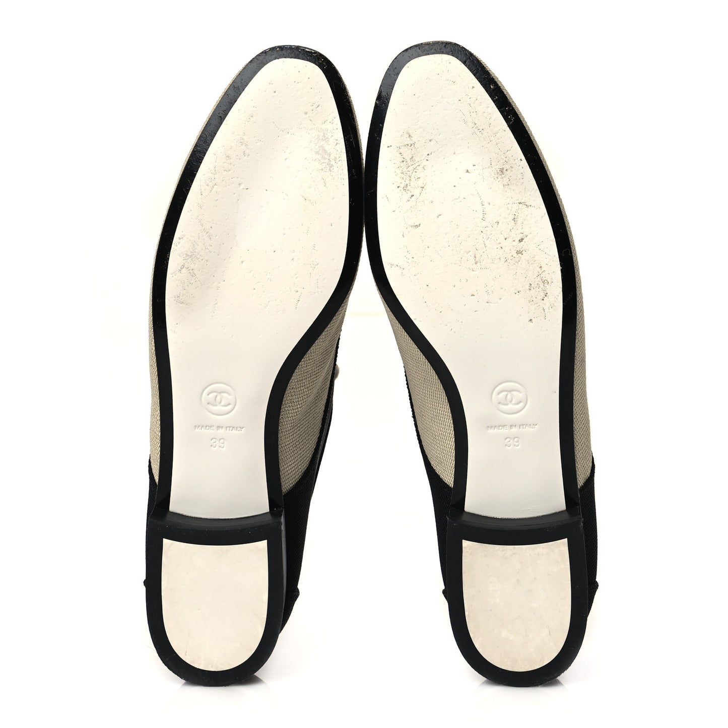 Fabric Lace Up CC Oxfords 39 Beige Black