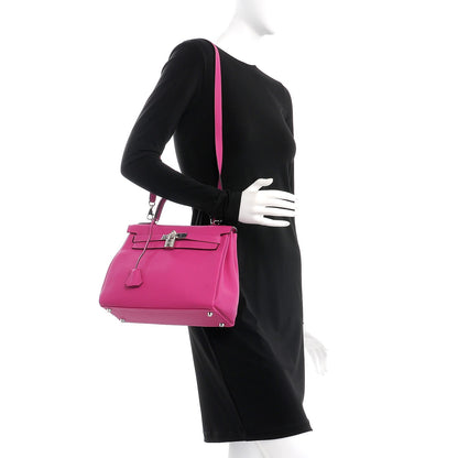 Hermes Togo Kelly Retourne 28 Rose Pourpre 2 of 38