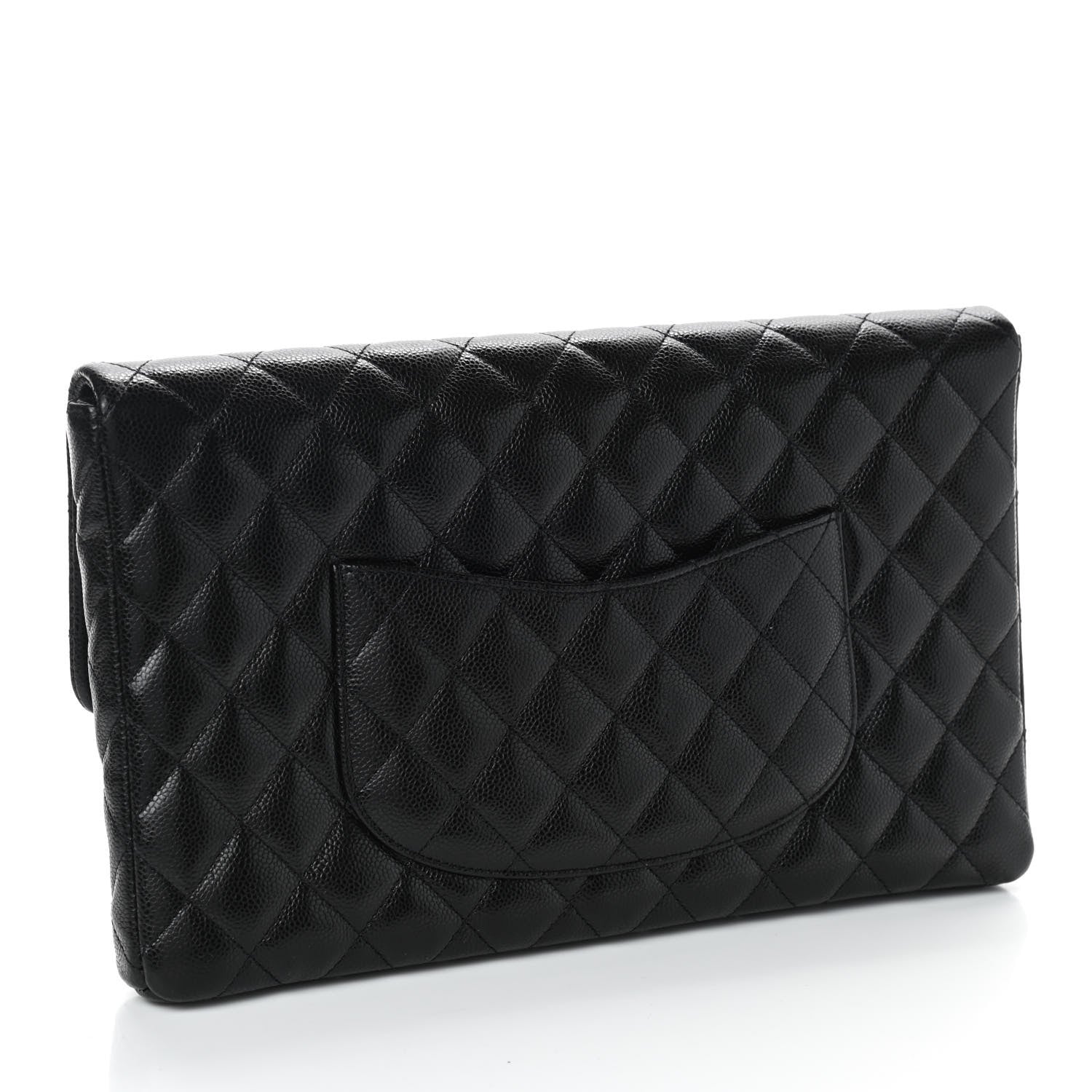 Chanel Caviar Quilted Flap Clutch Black 3 of 8