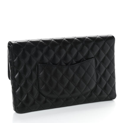 Chanel Caviar Quilted Flap Clutch Black 3 of 8