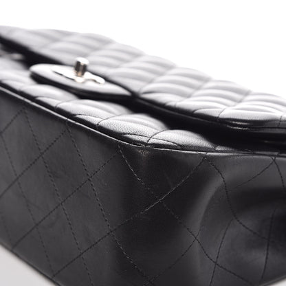 Chanel Lambskin Quilted Jumbo Double Flap Black 9 of 12
