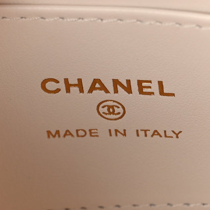 Chanel Shiny Aged Calfskin Quilted Mini Nano Kelly Shopper White 6 of 10