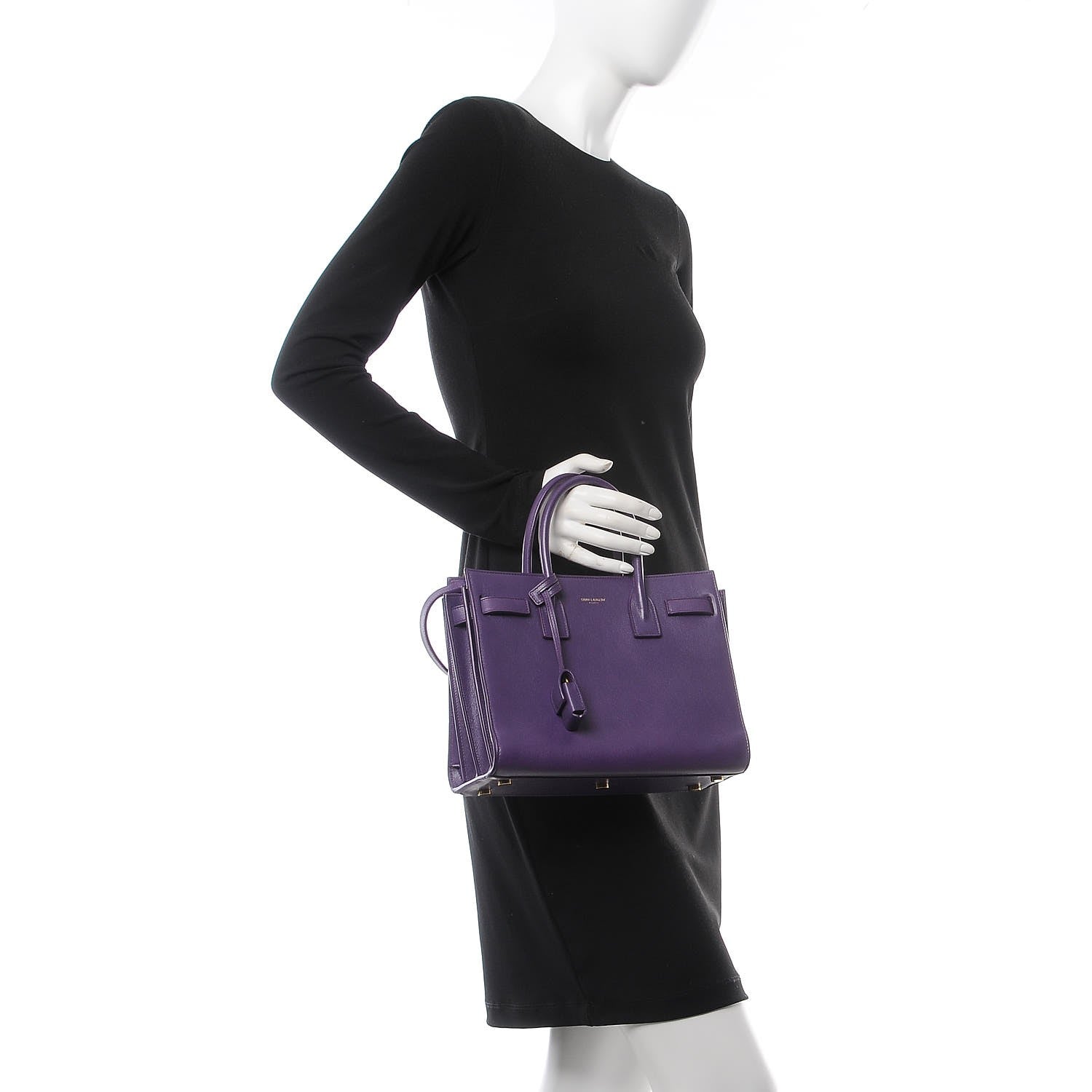 Saint Laurent Calfskin Baby Sac de Jour Purple 2 of 16
