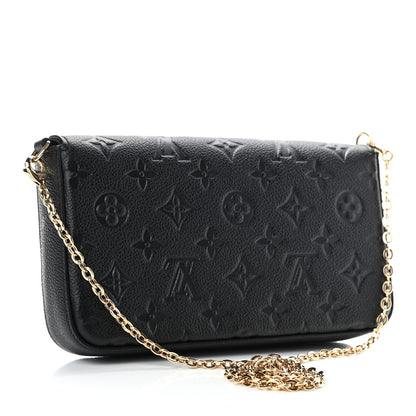Louis Vuitton Empreinte Pochette Felicie Chain Wallet Black 3 of 5