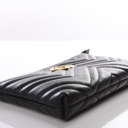 Gucci Calfskin Matelasse Mini GG Marmont Chain Bag Black 5 of 9