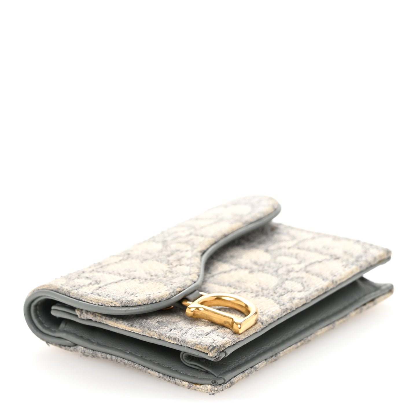 Oblique Saddle Card Holder Gray