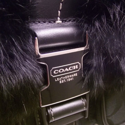 FASHIONPHILE COACHSkiPocketFurTrimmedFlapBag3590 10 of 17