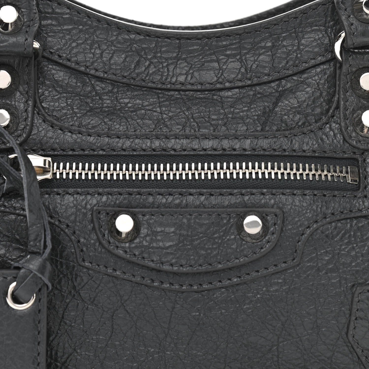 Balenciaga Agneau Classic Silver Hardware Mini City Gris Fossile 8 of 10