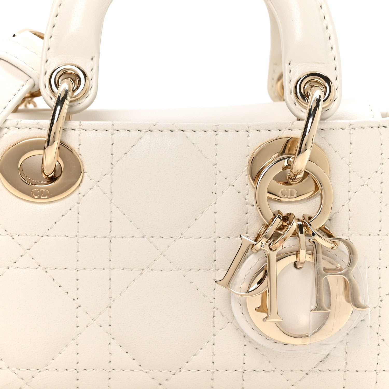 Christian Dior Lambskin Cannage Micro Lady D-Joy Latte 8 of 10