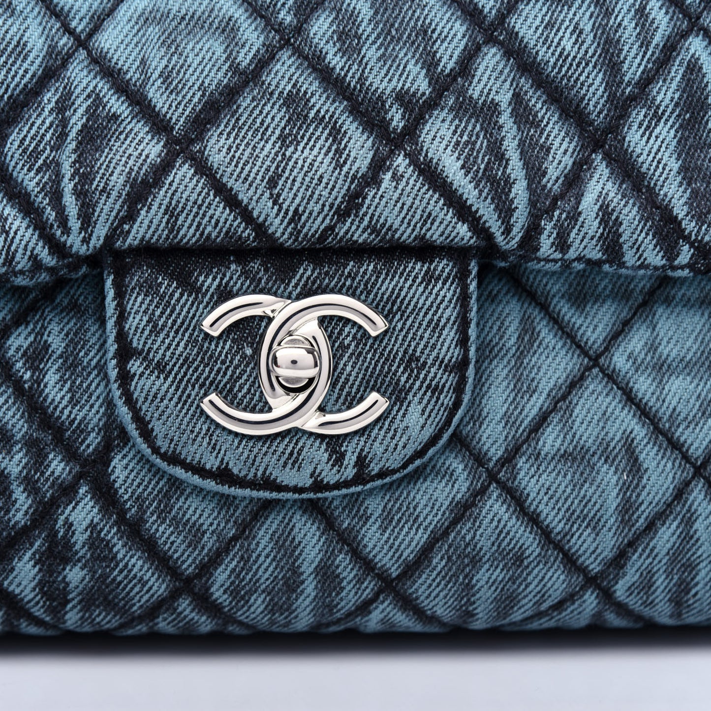 Denim Quilted Denimpression Flap Green Blue