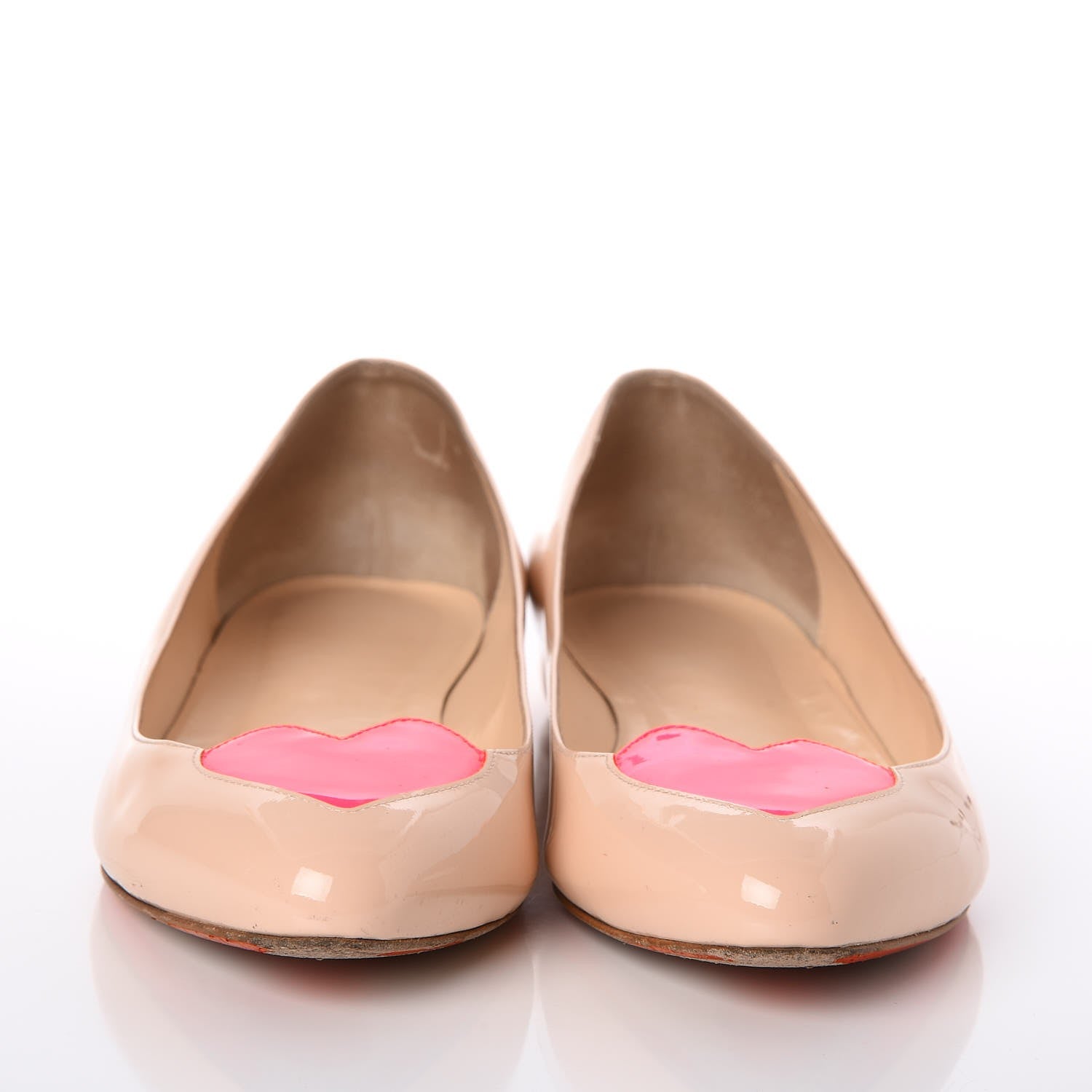 Christian Louboutin Patent Doracora Flats 39.5 Ballerina Shocking Pink 2 of 9