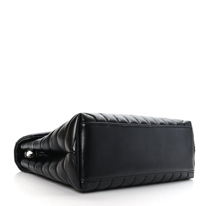 Saint Laurent Calfskin Y Quilted Monogram Medium Loulou Chain Satchel Black 4 of 10