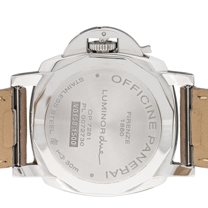 Panerai Stainless Steel Calfskin 38mm Luminor Piccolo Due Automatic Watch PAM01043 4 of 5