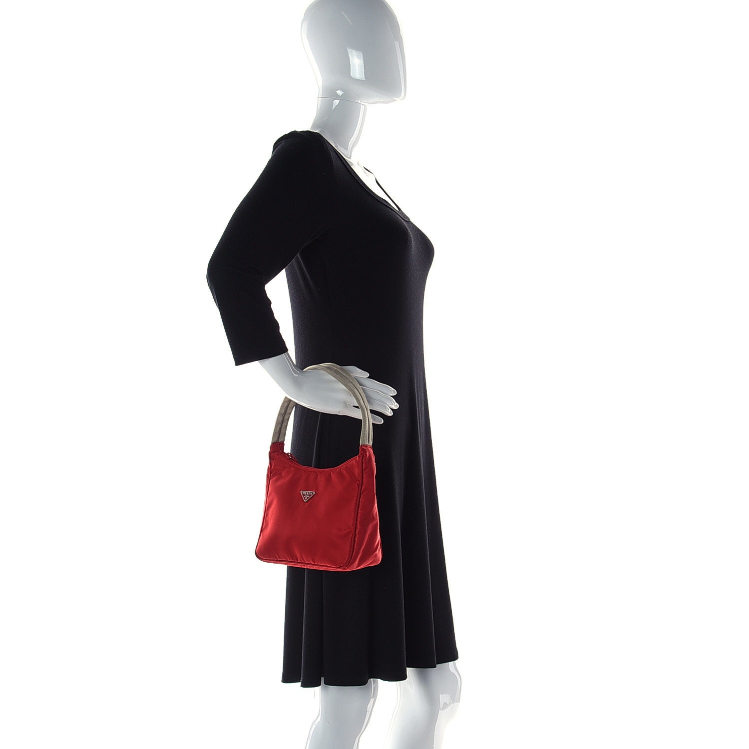 Prada Tessuto Nylon Sport Shoulder Bag Rosso 2 of 12