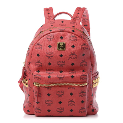 MCM Visetos Small Side Stud Stark Backpack Corail 1 of 8