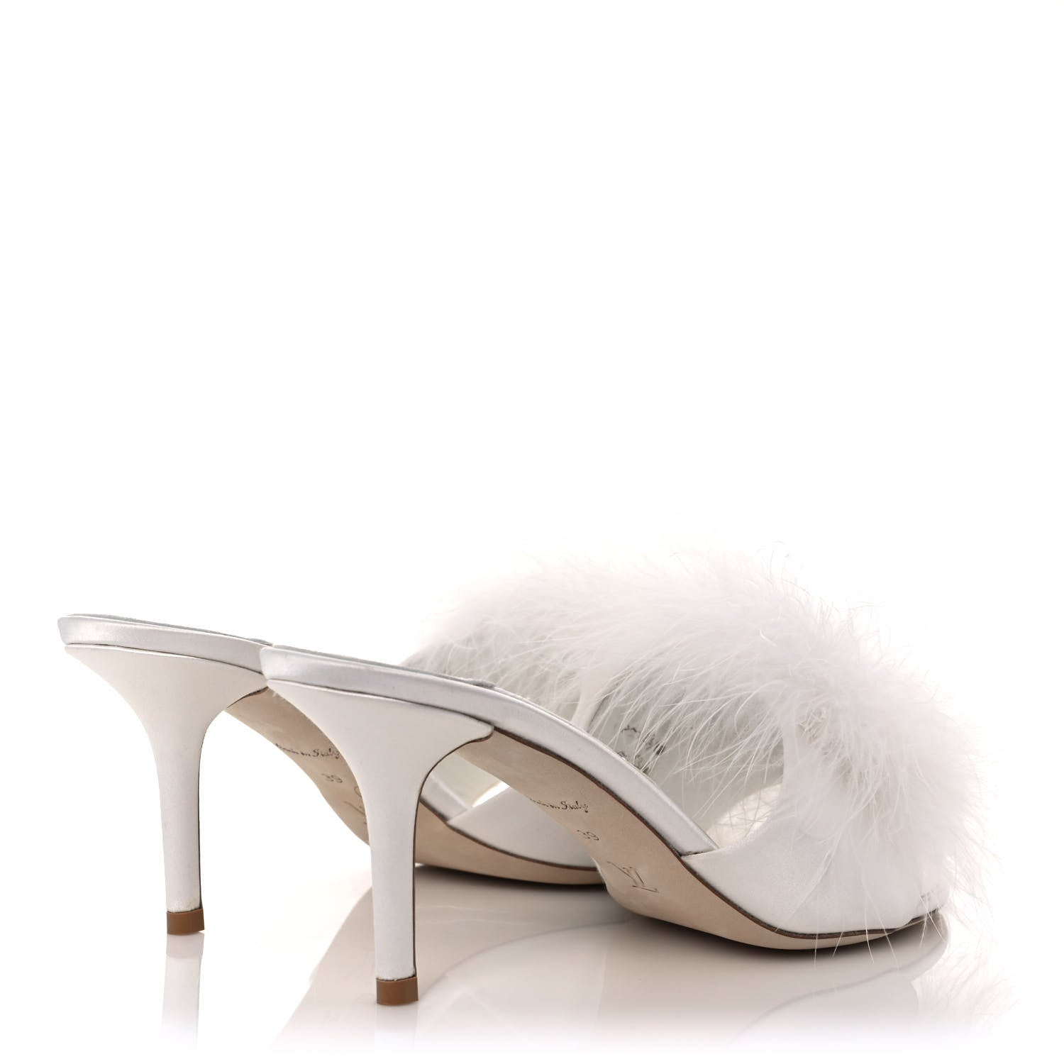 Louis Vuitton Marabou Crystal LV Marilyn Mule 39 White 4 of 9