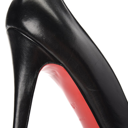 Christian Louboutin Nappa Suede Beaute 120 Platform Peep Toe Pumps 37.5 Black 8 of 9