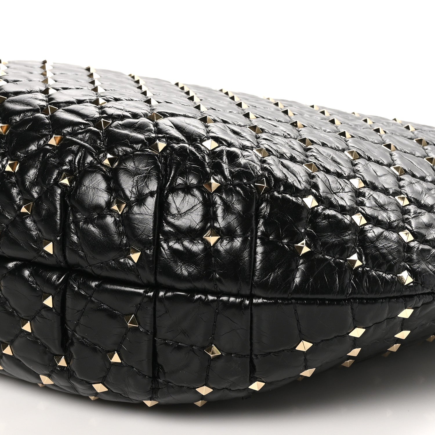 Valentino Garavani Nappa Rockstud Spike Hobo Black 9 of 9