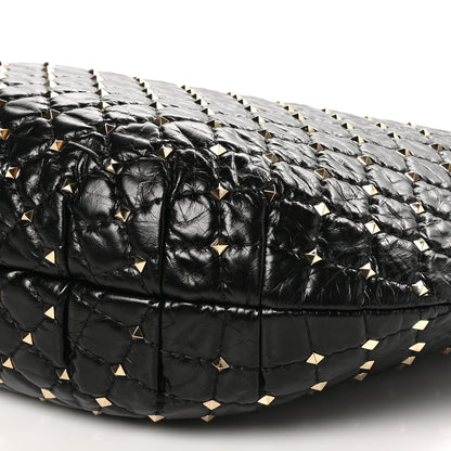Valentino Garavani Nappa Rockstud Spike Hobo Black 9 of 9
