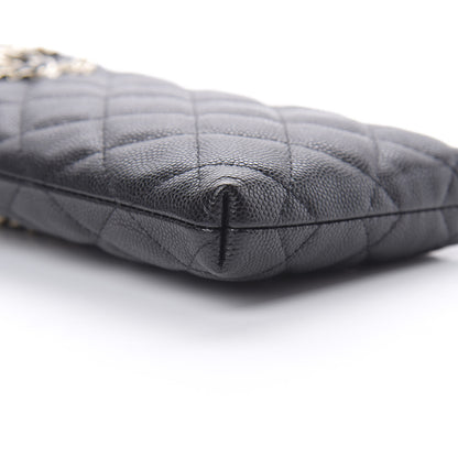 Chanel Caviar Quilted French New Wave Phone Holder With Chain Black 10 of 13