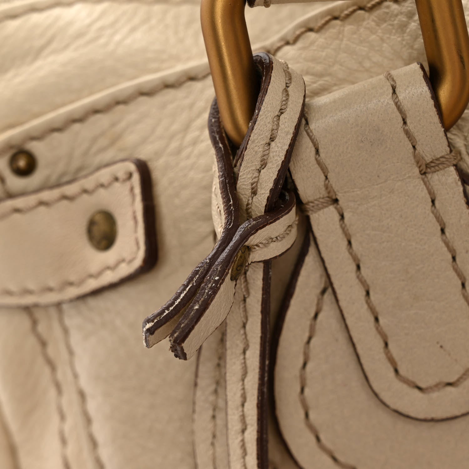 Chloe Calfskin Medium Paddington Satchel Ivory 10 of 11