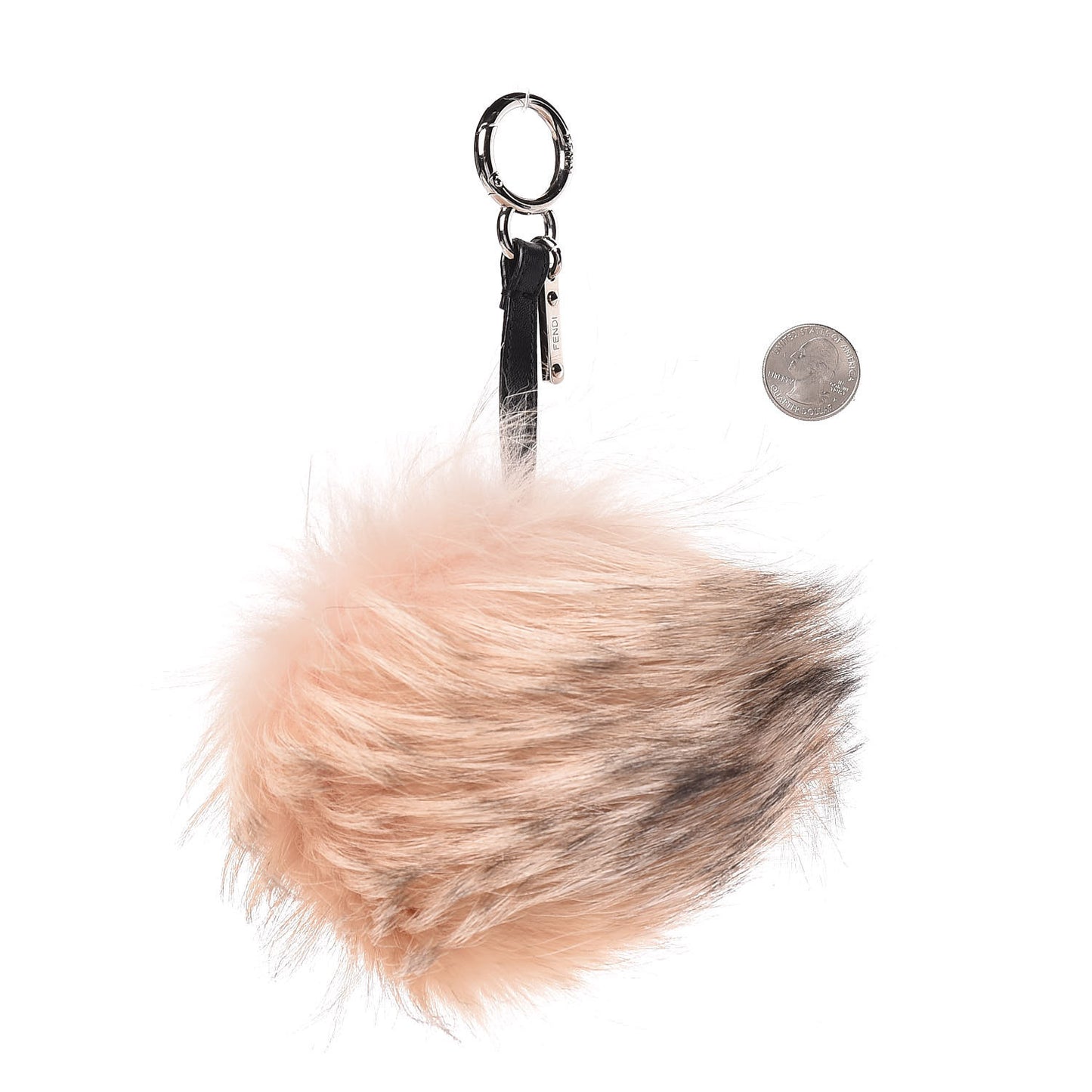 Fox Mink Rabbit Fur Vitello Flamingo Punchy Monster Bag Bug Charm Flamingo Rosa