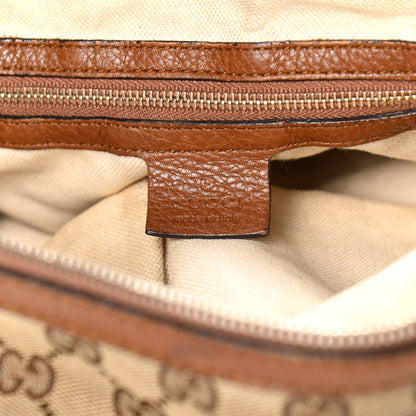 Gucci Monogram Cellarius Calfskin Medium Bella Hobo Beige Ebony Cuir 6 of 16