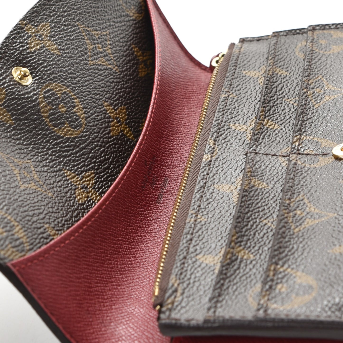 Monogram Emilie Wallet Red