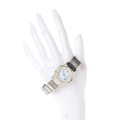 Cartier Stainless Steel 18K Yellow Gold 29mm Santos Octagon Automatic Watch 2 of 6