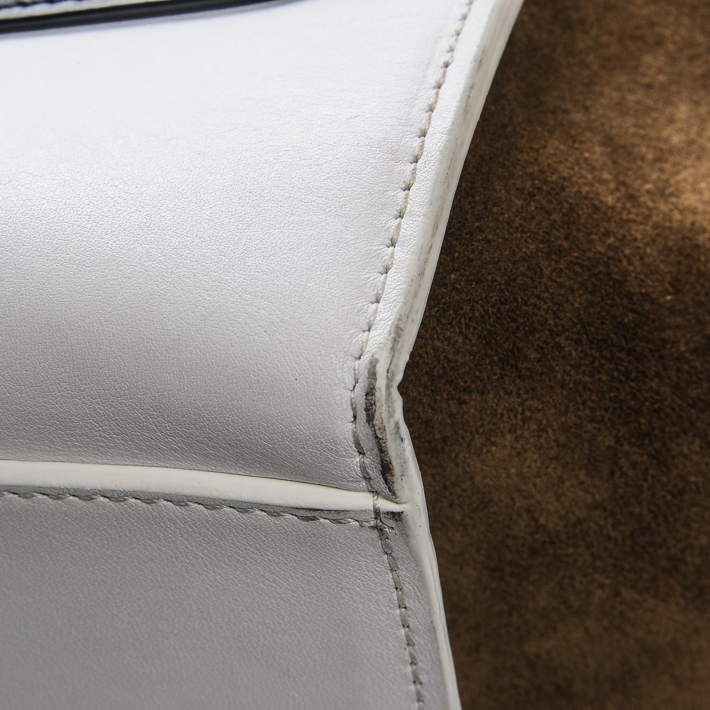 Smooth Calfskin Suede Medium Tri-Color Trapeze