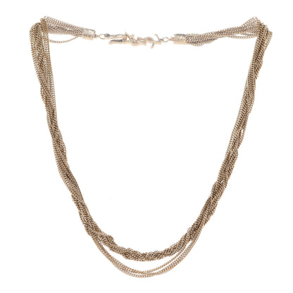 Saint Laurent Lou Lou Twisted Chains Necklace Gold 3 of 5
