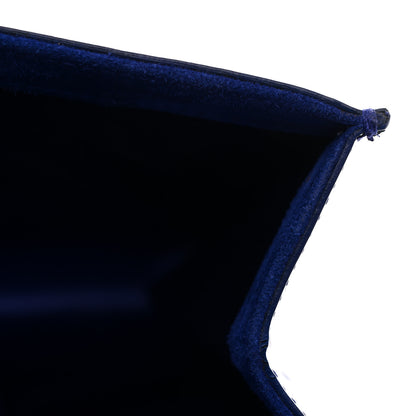 Saint Laurent Patent Calfskin Monogram Large Belle De Jour Clutch Royal Blue 12 of 12