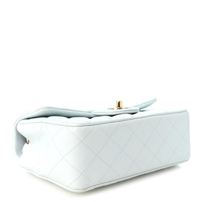 Chanel Lambskin Quilted Mini Rectangular Flap Light Blue 4 of 11