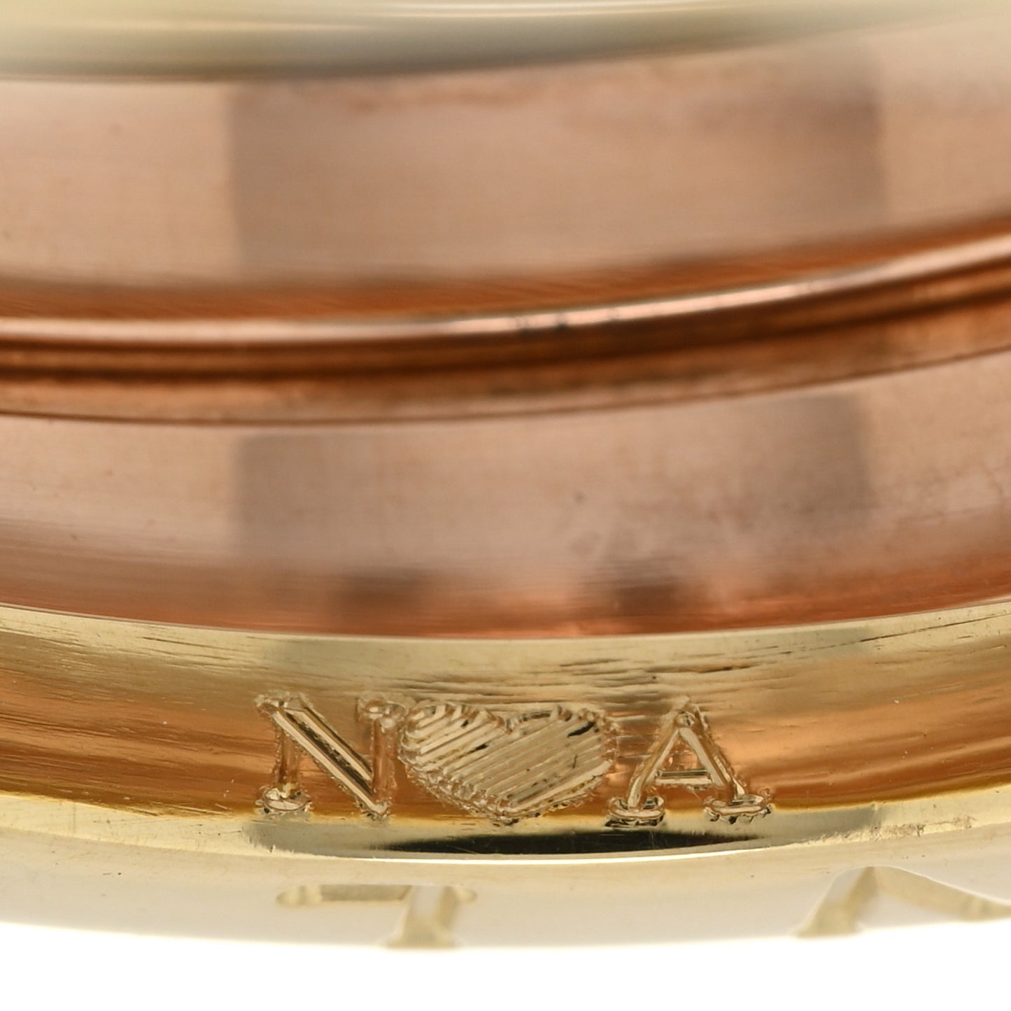 18K Rose White Yellow Gold B.Zero1 Three-Band Ring 57 8