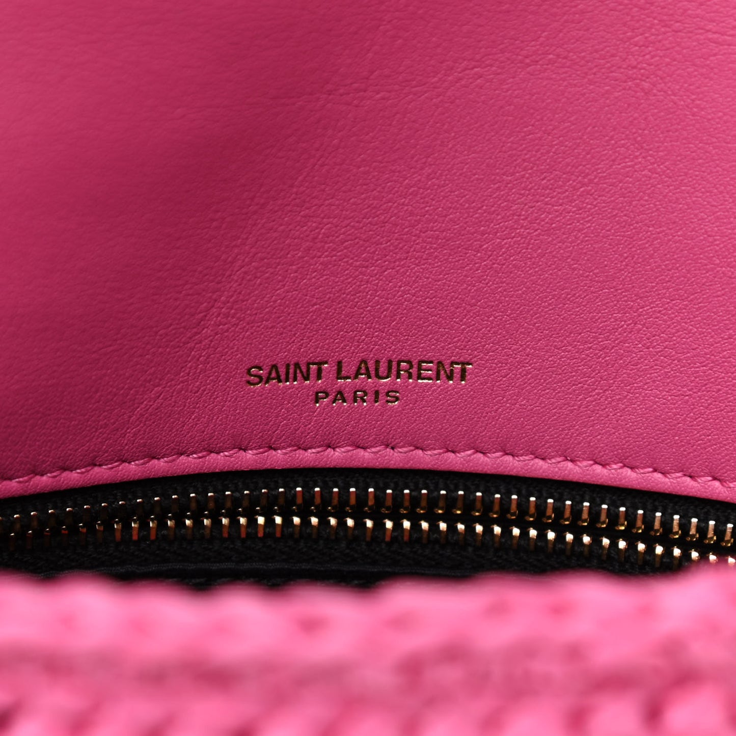 Raffia Calfskin Monogram Medium Niki Chain Satchel Bright Pink