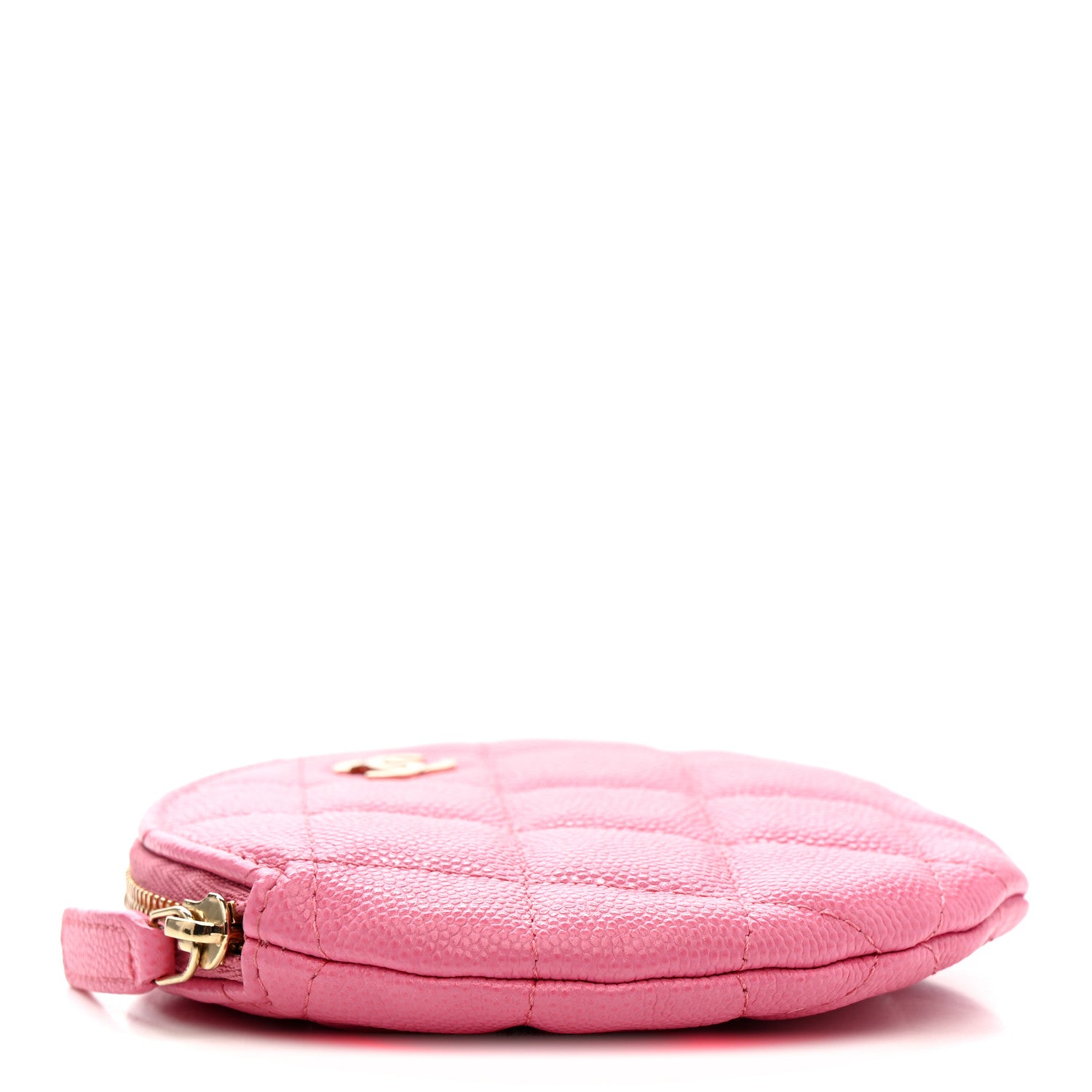 Chanel Caviar Quilted Round Clip On Coin Purse Pink 4 of 8